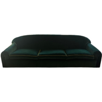 Deesup Canapé 3 places en velours vert vintage années 70