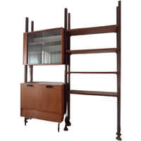 Deesup Réduction de 12% sur la bibliothèque en bois Fiori Leonardo des années 60