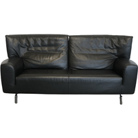 Deesup Promotion de 11% sur le canapé 2 places en cuir noir de MolteniC