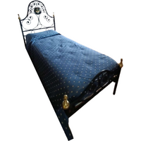 Deesup Lit simple en fer forgé avec décor années 1900