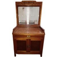 Deesup Meuble de rangement avec miroir en bois et marbre XIXe siècle