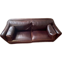 Deesup Canapé 3 places en cuir marron Baxter