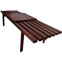 Deesup Holzbank von Leonardo Fiori 1950er Jahre ISA Bergamo