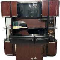 Deesup Réduction de 14 % sur un bar vintage en bois et cuir des années 70