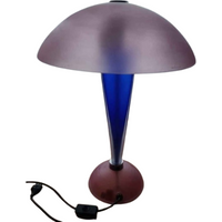 Deesup Lampe de table Obelisco en verre satiné rose et bleu années 70 Cenedese