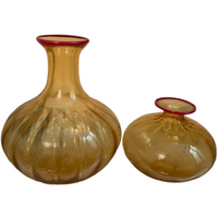Deesup Set de 2 vases Balloton en verre opalin orange Venini