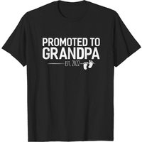 Promoted To Grandpa 2022, Baby Reveal Granddad Gift Men T-shirt