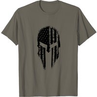 Usa American Spartan Patriotic Men's T Shirt