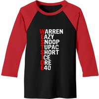 Westside Hip Hop Rap Music Legends Baseball Tees