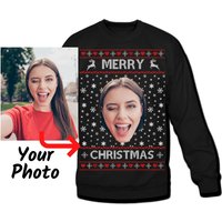 Personalized Upload Photo Christmas Ugly Christmas Sweatshirts