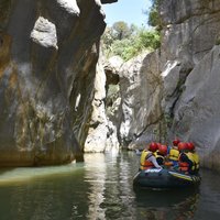Inflatable boat excursion Gole di Tiberio on the Madonie near Cefalù