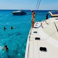 Mykonos Catamaran Cruise Day or Sunset Tour with Meals and Drinks