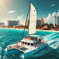 Deluxe Catamaran Tour to Isla Mujeres, from Playa del Carmen