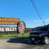 Winery and Vineyard Transportation in Luxury Full Size Black SUV