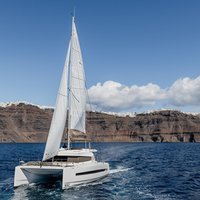 Shared Catamaran Half Day Cruise in Santorini