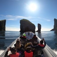 Boat tour to Drangarnir Sea Stacks