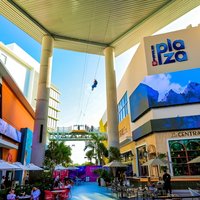 Zipline Sky Bull in Urban Environment in Toroverde urban park San Juan