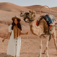 Agafay desert sunset camel ride Tour from Marrakech