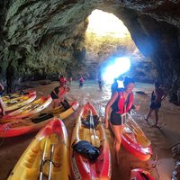 Explore Secret Caves and Beaches of Alvor - Boat & Kayak Tour