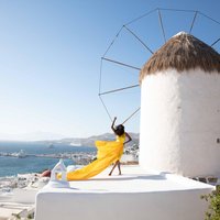 Mykonos Flying Dress High End Professional Photographer