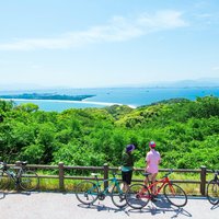 Day trip from central Fukuoka.Rental cycle in Shikanoshima island