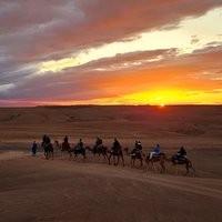 Agafay Desert Camel riding with sunset and dinner and berber show