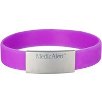 Silicone Medical ID Bracelet Purple