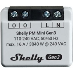 Shelly PM Mini Gen3 interruttore elettrico Interruttore intelligente 1P Grigio Shelly PM Mini Gen3 interruttore elettrico Interruttore intelligente 1P Grigio