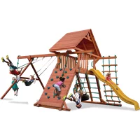 Original Playcenter Combo 2 with Wood Roof - Solid Green w/Green Slide