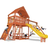 Turbo Original Fort Combo 2 XL with Wood Roof - Blue Yellow Blue