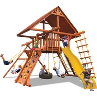 Deluxe Playcenter Combo 2 with Wood Roof