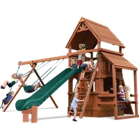 Turbo Deluxe Fort Hangout - Solid Green w/Yellow Slide
