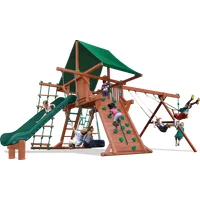 Turbo Deluxe Playcenter Combo 2 - Green Machine - Solid Green w/Yellow Slide