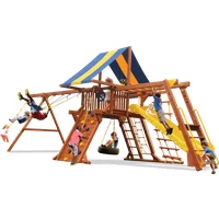 Turbo Deluxe Playcenter Combo 3 - Solid Green w/Yellow Slide