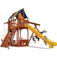 Extreme Fort Combo 2 with Picnic Table - Solid Green w/Green Slide
