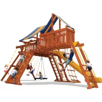 Extreme Playcenter Combo 4 - Solid Green w/Yellow Slide
