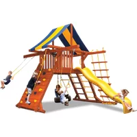 Original Playcenter with Double Swing Arm - Solid Green w/Green Slide