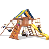 Original Playcenter with 2 Position Swingbeam - Solid Green w/Green Slide