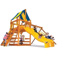 Original Fort Double Trouble - Solid Green w/Yellow Slides