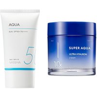 MISSHA - All-Around Safe Block Aqua Sun SPF50+ PA++++ - 50ml (1ea) + Super Aqua Ultra Hyalron Cream - 70ml (1ea) Set