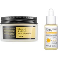 COSRX - Advanced Snail 92 All In One Cream - 100g + APLB - Retinol Vitamin C Vitamin E Ampoule Serum - 40ml Set