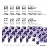 THE FACE SHOP - Real Nature Face Mask - Blueberry - 1pc (10ea) Set