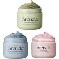 Arencia - Fresh Green & Royal Roseship & Royal Blue Rice Mochi Cleanser - 120g (3ea) Set