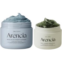 Arencia - Fresh Royal Blue Rice Mochi Cleanser - 120g & Holy Hyssop Serum 30 - 50ml Set