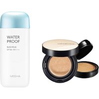 MISSHA - All-Around Safe Block Waterproof Sun Milk SPF 50+/PA++++ - 70ml X Jung Saem Mool - Essential Skin Nuder Cushion -...