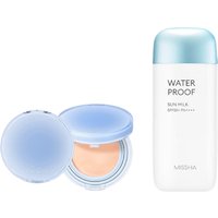 MISSHA - All-Around Safe Block Waterproof Sun Milk SPF 50+/PA++++ - 70ml X Romand - Bare Water Cushion - 20g - 21 Pure