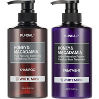 KUNDAL - Honey & Macadamia Nature Shampoo + Treatment - 500ml Set - White Musk
