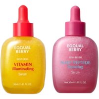 EQQUALBERRY - Vitamin Illuminating Serum - 30ml (1ea) + NAD+ Peptide Boosting Serum - 30ml (1ea) Set
