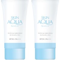 Rohto Mentholatum SunplaySkin Aqua Physical Sunscreen for Sensitive Skin SPF50+ PA++++50ml (2ea) Set