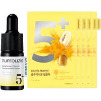 numbuzin - No.5+ Glutathione Vitamin Concentrated Serum - 10ml (1ea) & Mask 5pcs Set